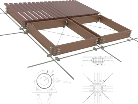 Pavimento tensado madera